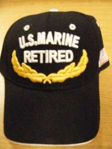 USMC, MARINE,MARINES, RETIRED,OFFICER ,HAT,CAP, W/EGGS  