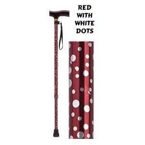  T or Derby Cane in Red with White Dot Design Health 