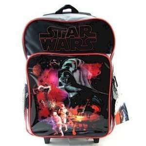   Classic Star Wars Full Size Large Rolling Backpack with Roller Wheels
