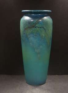   Decorated Mat Vase With Grapes and Leaves, Sallie Coyne   MINT  