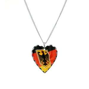   Necklace Heart Charm German Flag Waving: Artsmith Inc: Jewelry
