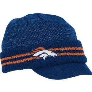  Reebok Denver Broncos Sideline Youth Player Visor Knit Hat 
