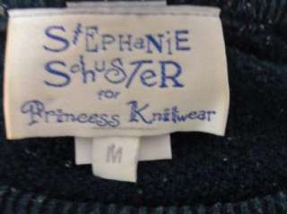 Stephanie Schuster Blue Tweed Sweater M Princess Knitwear Oversized 