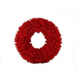 Fluffy Petal Wreath   Red   22