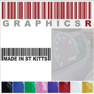 Sticker Decal Graphic   Barcode UPC Pride Patriot Made In Saint Kitts 