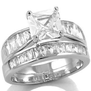    Ideal Cubic Zirconia Silver Wedding Ring Set: Everything Else