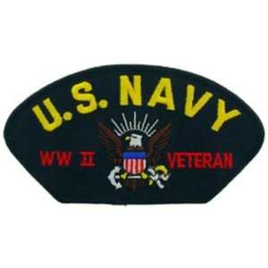  U.S. Navy WWII Veteran Hat Patch 2 3/4 x 5 1/4 Patio 