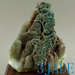 Natural Dushan Jade Carving/Sculpture Oriental Scenery  