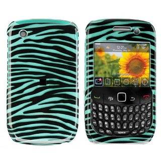  Blackberry Curve 8520 Hard Case Zebra Teal Blue & TOOL 