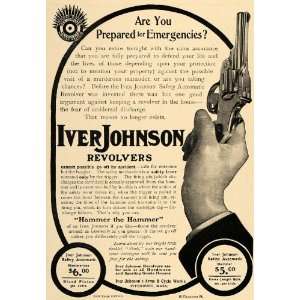  1905 Ad Iver Johnson Cycle Works Revolver Automatic Gun 