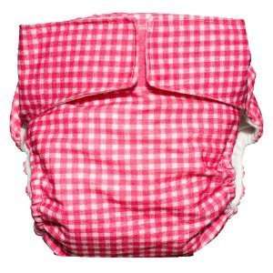  CuteyBaby Pink Gingham Cloth Diaper Size Large Everything 