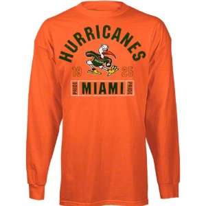 Miami Hurricanes Youth Orange Pride Long Sleeve T Shirt 