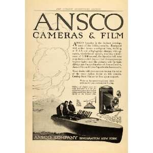  1915 Ad Anisco Co. Cameras & Film Cyko Paper Boating 