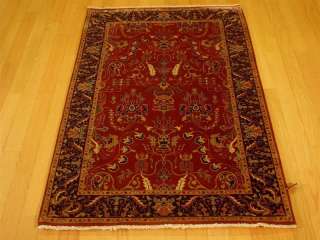   KNOTTED 100% WOOL 3x5 RICH RED SAROUK FEREGHAN AREA RUG, SH6294  