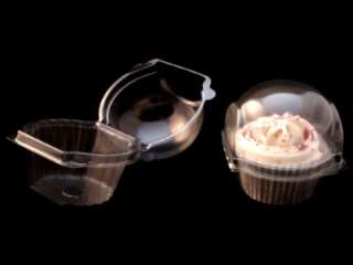50 NEW CLEAR CUPCAKE HOLDERS CASES PROTECTIVE POD DOMES  