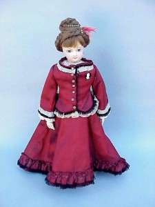 ANTIQUE FRENCH FASHION DOLL LADY POUPEE BY GAULTIER 13 IN C1900  
