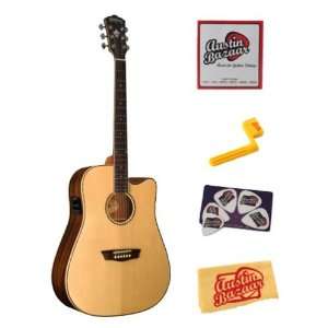  Washburn WD25SCE Dreadnought Cutaway Acoustic Electric 