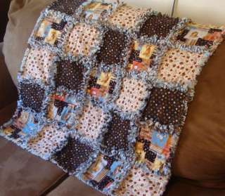 Baby Boy Girl Handmade Custom Made Rag Quilt Blanket  
