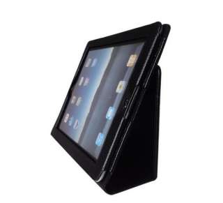 Apple iPad 2 Genuine Leather Smart Cover Stand Case BLK  