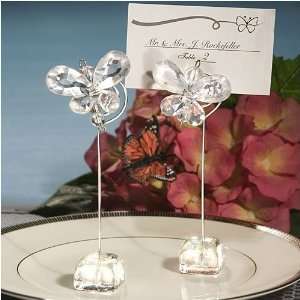   Clear Crystal Butterfly Place Card Holders (Set of 72)