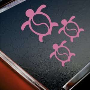  Turtle Pink Decal Family (Honu Ohana) Truck Window Pink 