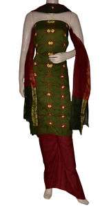 Designer Bandhani Shalwar Salwar Kameez Suit Indian  
