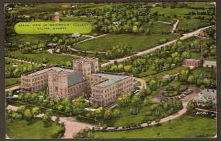 This is a linen postcard of the Marymonut Collage in Salina Kansas 