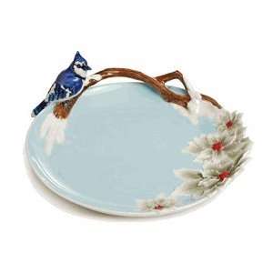  Franz Porcelain Song Bird blue jay ornamental plate 