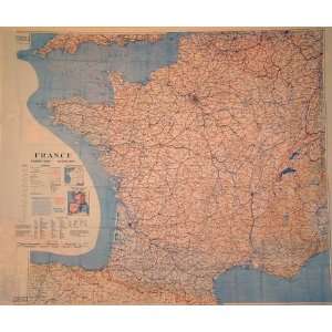  Silk Escape & Evasion Map (WW2 Era): France & Spain 1943 