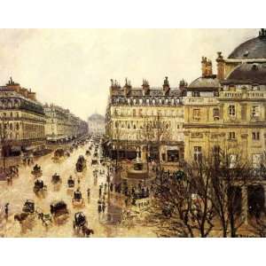  CANVAS Place du Theater Francais Rain Paris France 1898 by 