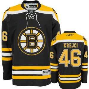 David Krejci Jersey: Reebok Black #46 Boston Bruins Premier Jersey