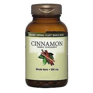  GNC Herbal Plus Cinnamon, 500mg, Capsules, 100 ea Health 