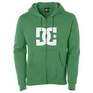  DC Star Zip Up Hoody   X Large/Kelly Green Automotive