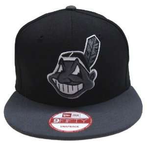   Retro New Era Logo Hat Cap Snapback Black Charcoal 