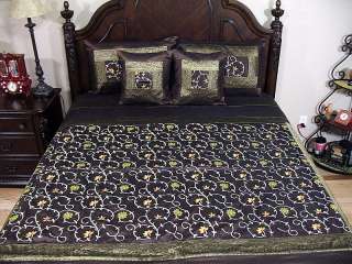   quilted indian bedding bedspread set in queen size with floral