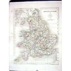  College Antique Map C1875 Archer England Wales Isle Man 