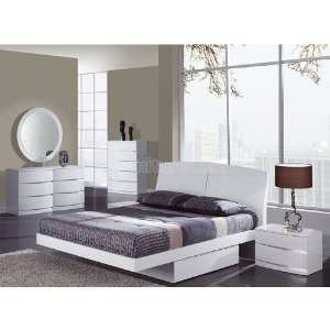   Aria Glossy White Platform Bedroom Set (Queen) ARIA WH QB: Home