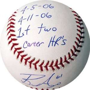 Bronson Arroyo Autographed MLB Baseball w/1st Career HR 