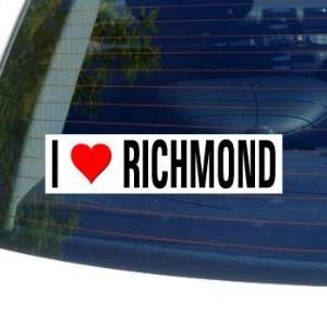   Love Heart RICHMOND   Virginia Window Bumper Sticker Automotive