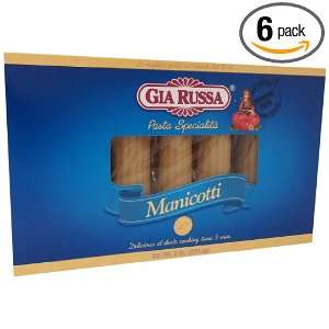 Gia Russa Manicotti, 8 Ounce (Pack of 6)  Grocery 