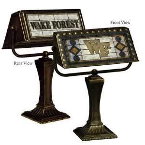  Wake Forest Demon Deacons Glass Bankers Lamp: Sports 