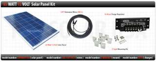 85 WATT 12 VOLT REGULAR SOLAR PANEL KIT   Solar Panel + Mount+ Wires 