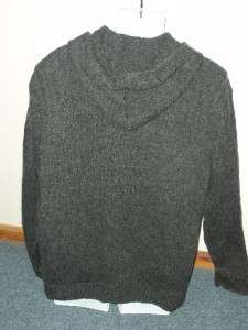 ALFANI NEW Charcoal Lined Hooded Sweater Mens SZ L  