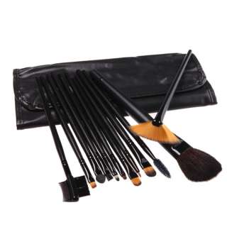 New 12pcs Professional Cosmetic Set Kit Case Makeup Brush  