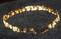 Gold Vermeil Nugget Style Bracelet   7  