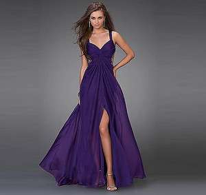 sexy lady V neck rode Party Prom ball Formal Gown long evening 