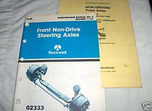 ROCKWELL SERVICE MANUAL FRONT NON DRIVING STEERING AXLE  