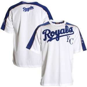 Kansas City Royals White Tackle Twill Crew Premium T shirt:  