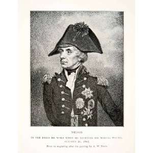  1900 Print Admiral Horatio Nelson Viscount Britain Royal Navy 