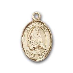   Badge Medal with St. Emily de Vialar Charm and Baby Boots Pin Brooch